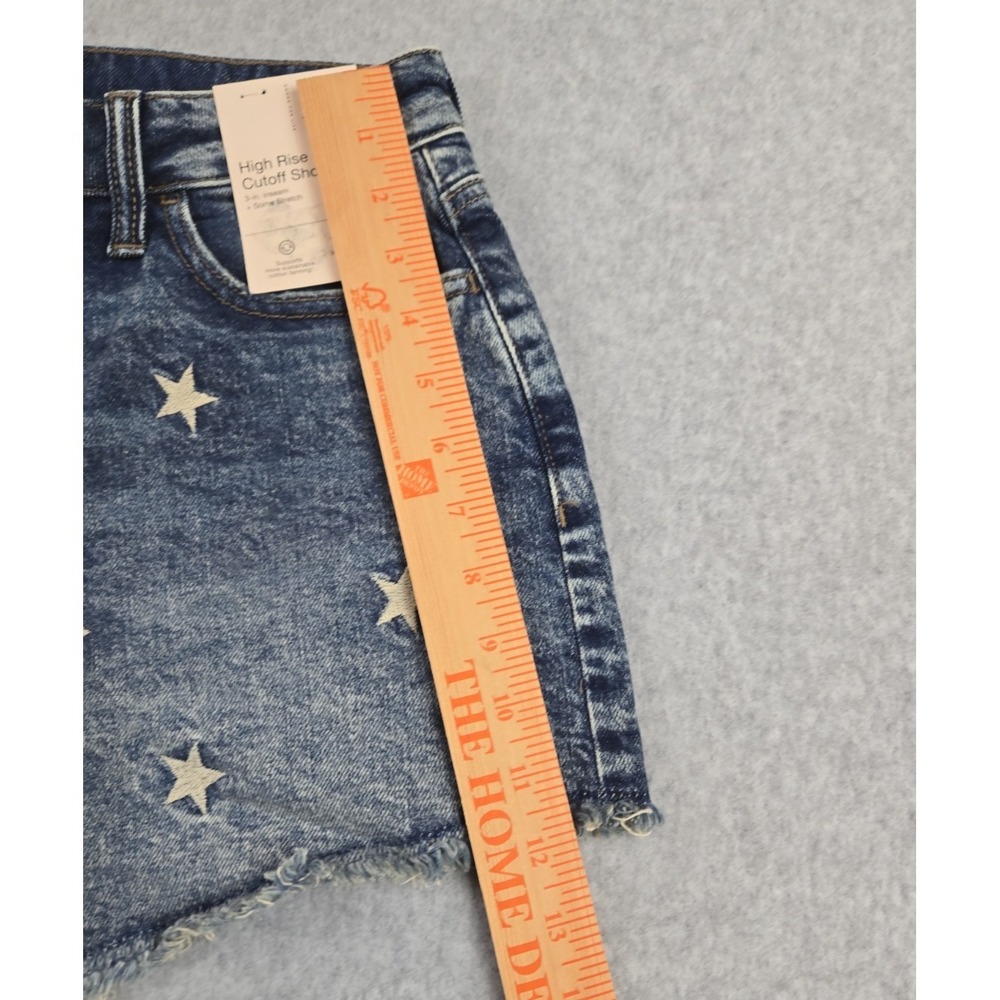 So Jean Shorts Womens Size 9 Junior Denim High Rise Cut Off w/Stars Denim NEW - Picture 5 of 6